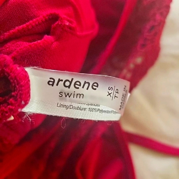 Ardene One Piece Swimsuit XS Petite Women’s Bathing Suit Red Stretch - Picture 4 of 5